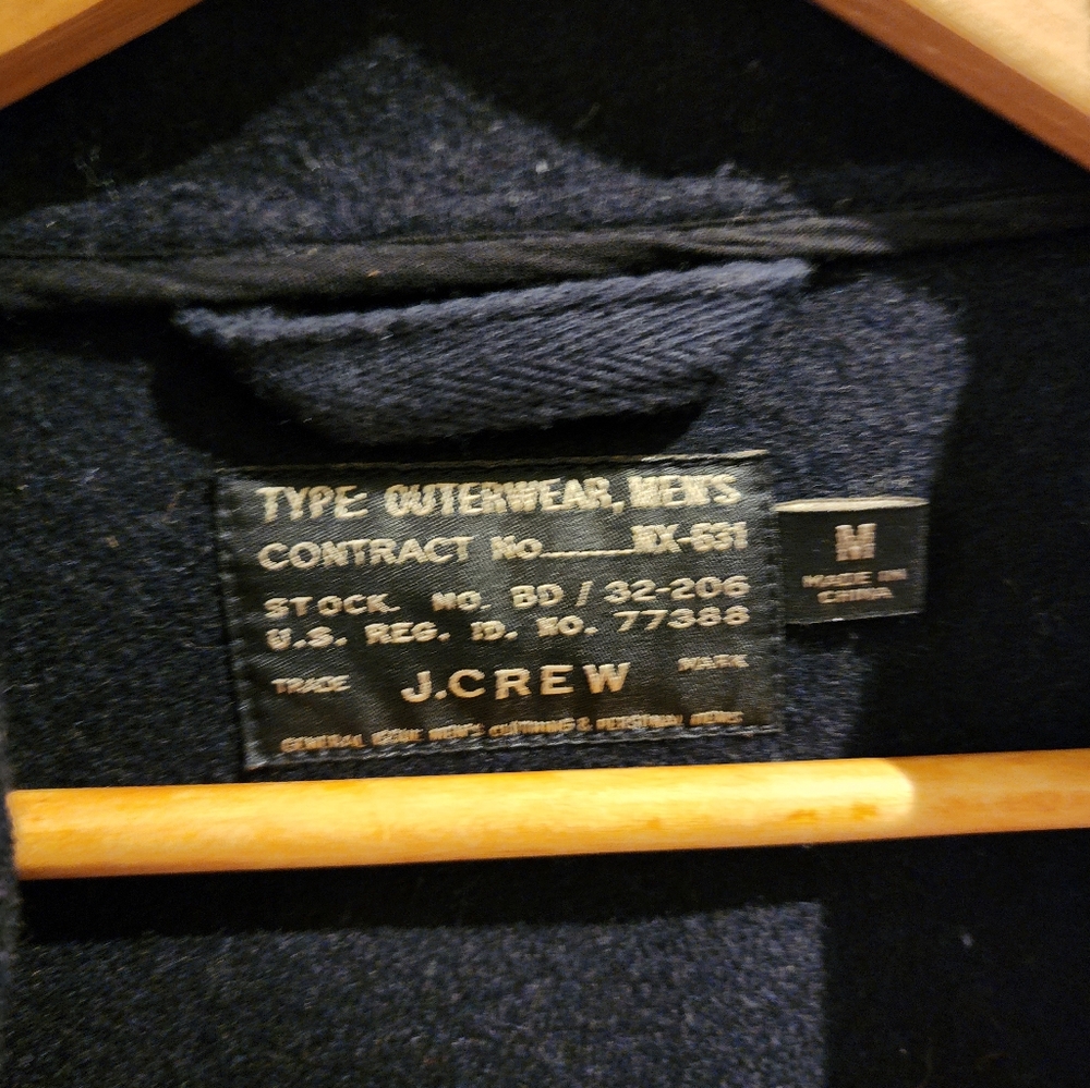 Jcrew Navy Toggle Coat Size M - Picture 3 of 6